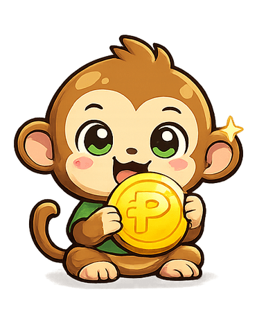 LinkGaze mascot holding a coin